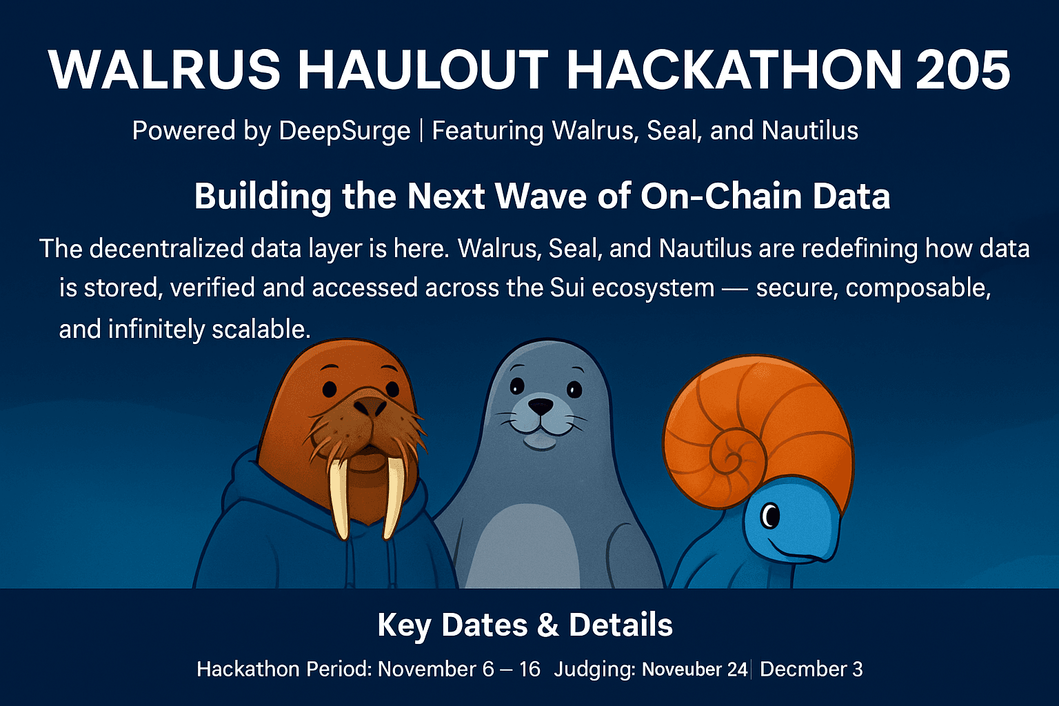 Walrus Haulout Hackathon 2025: Building the Next Wave of On-Chain Data