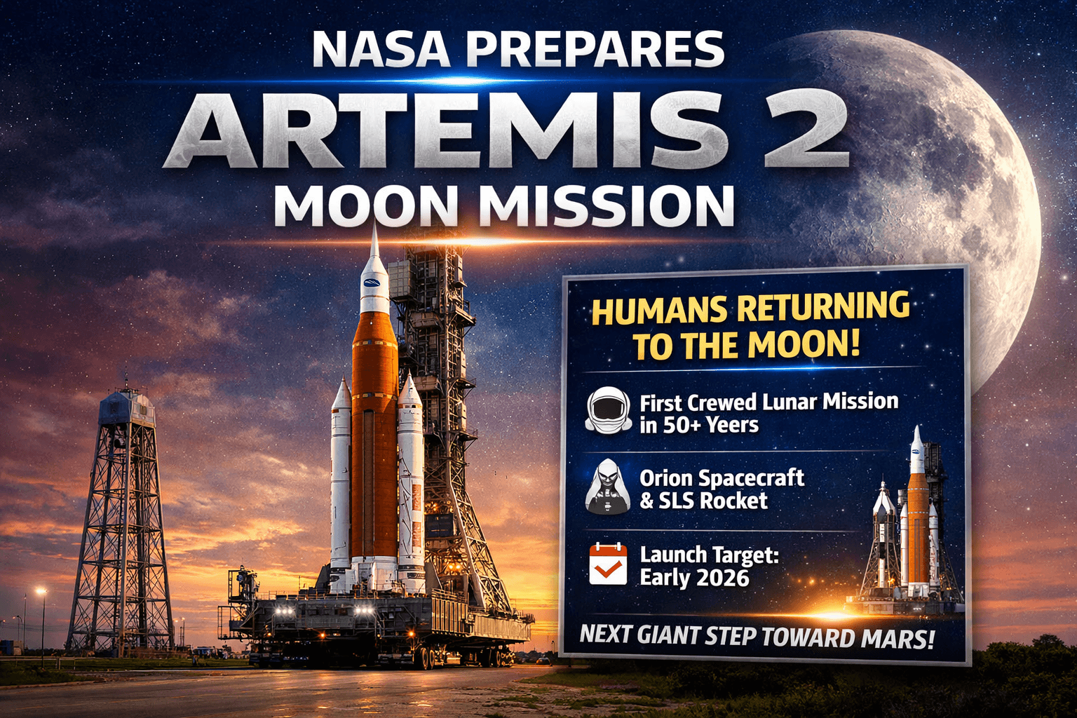NASA Prepares Artemis 2 Moon Mission: A Giant Leap Back to the Moon