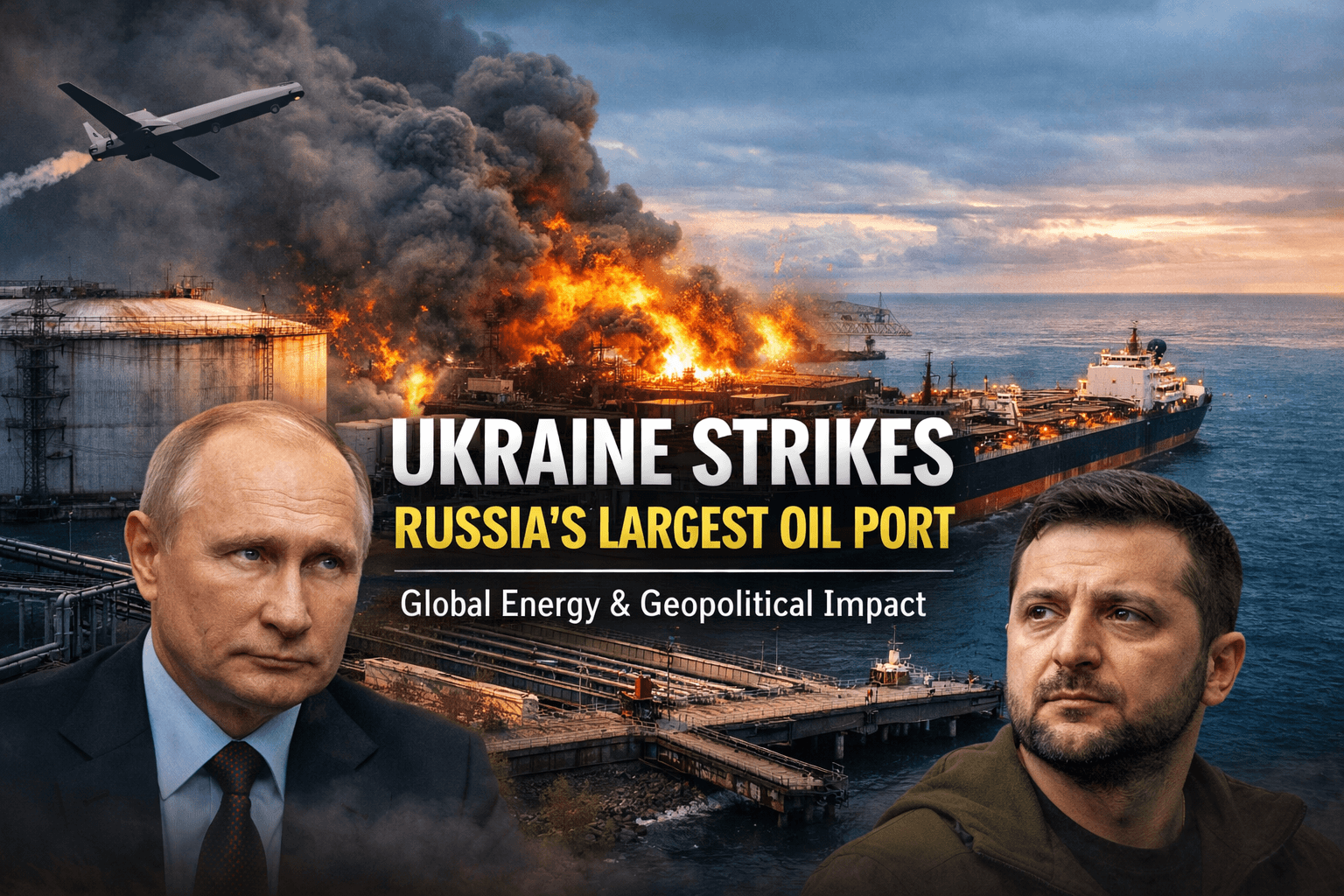 Ukraine’s Strike on Russia’s Largest Oil Port: What It Means for Global Energy and Geopolitics